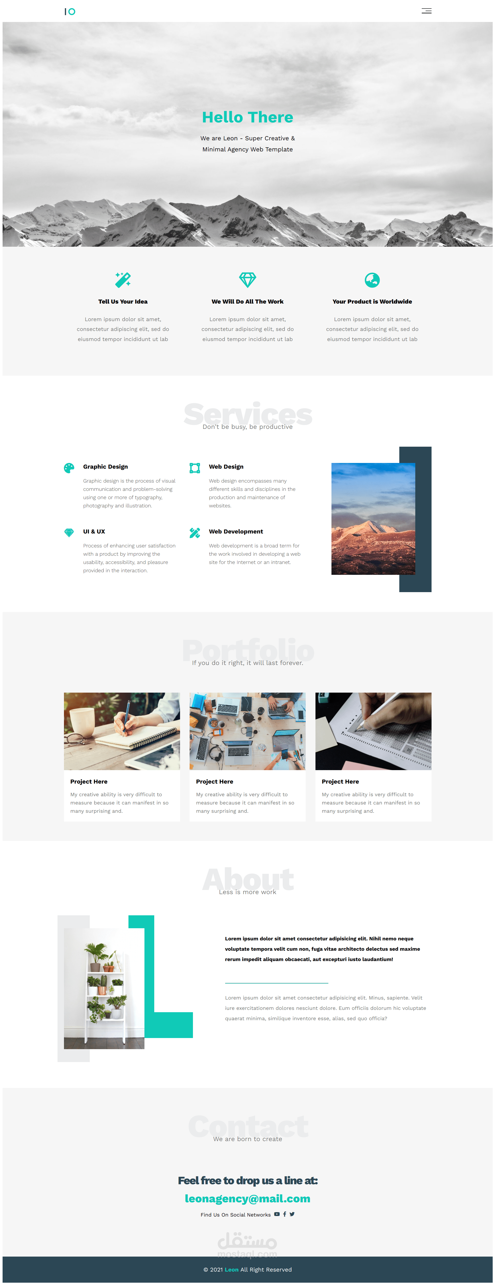 تصميم  Landing page
