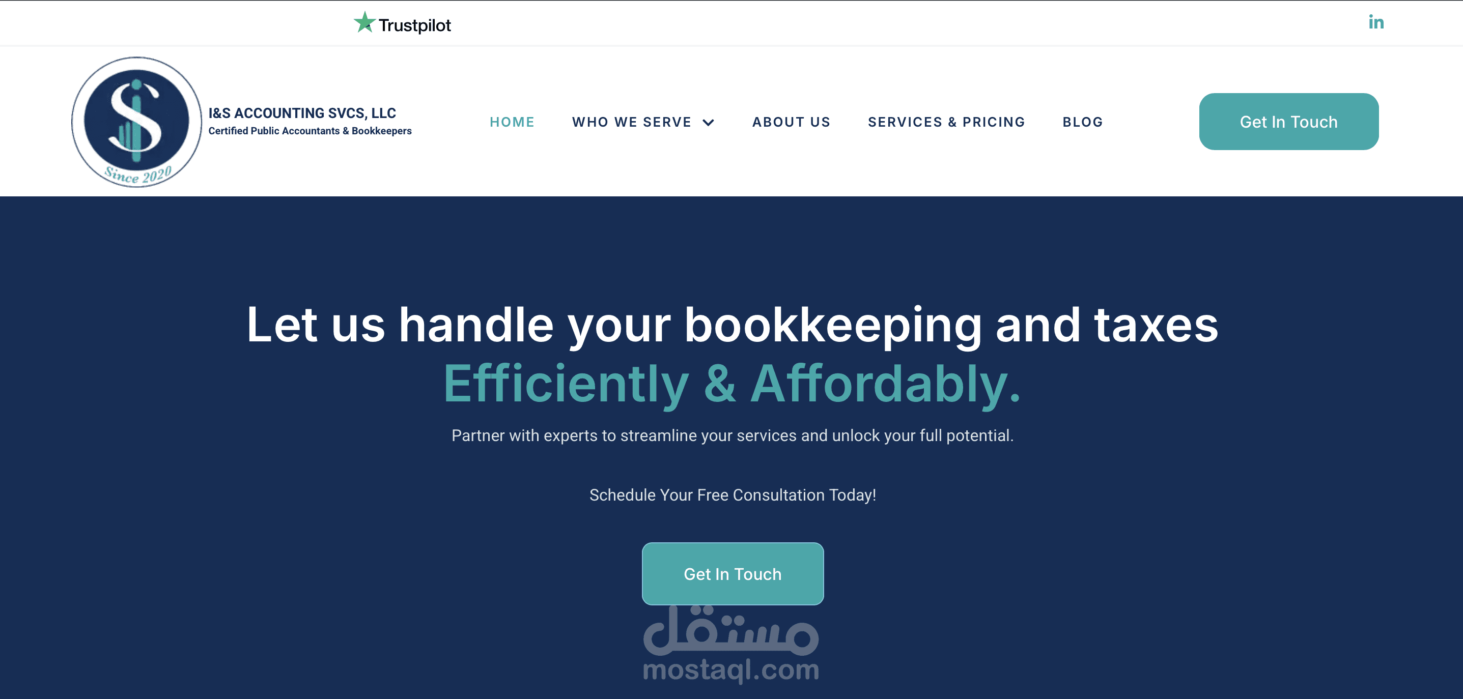 تصميم وتطوير موقع شركة محاسبة وخدمات مالية