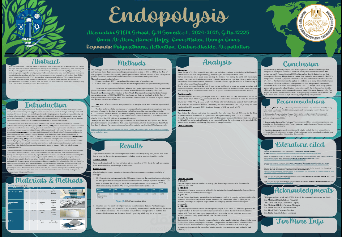 English portfolio about a project.