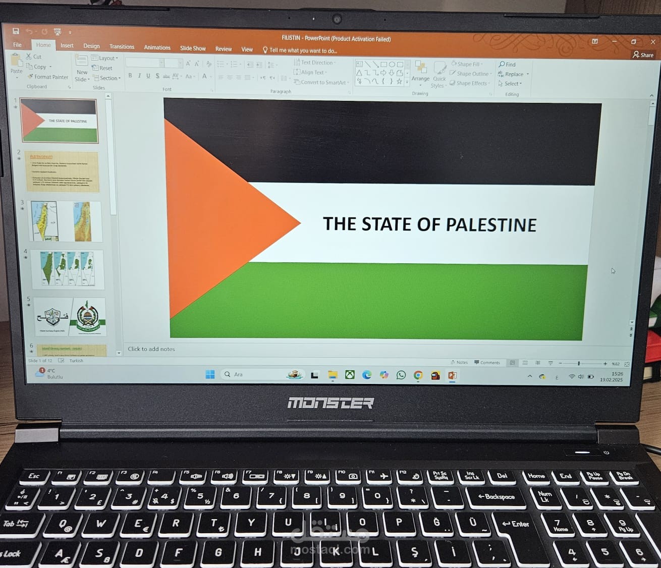 عرض بوربوينت عن فلسطين باللغة التركية