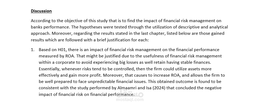 مثال على الفصل الخامس (Discussion and Conclusion)