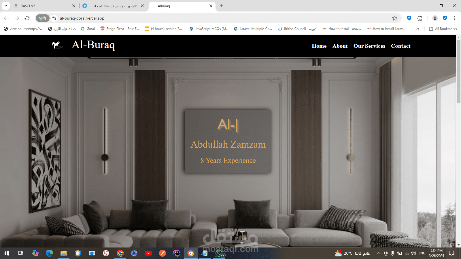 Front-End Development for ALBOURK Website