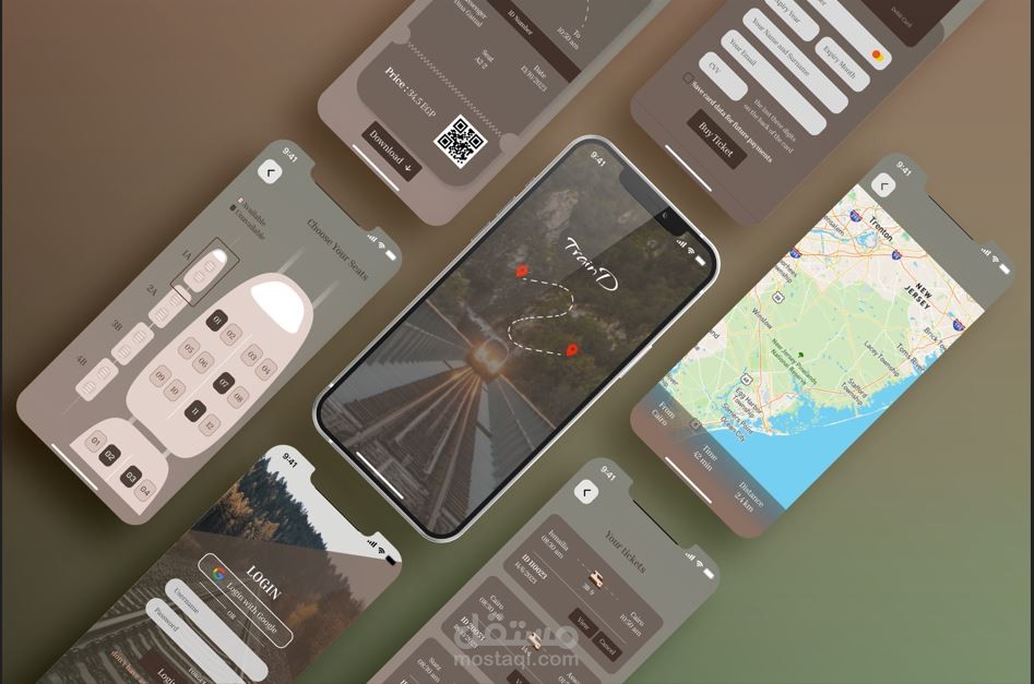 UI for a train tracking system (web & mobile)