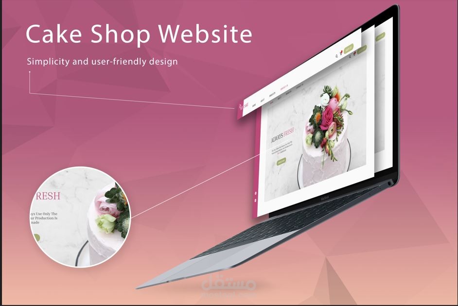 cake shop (mobile & web UI Design)