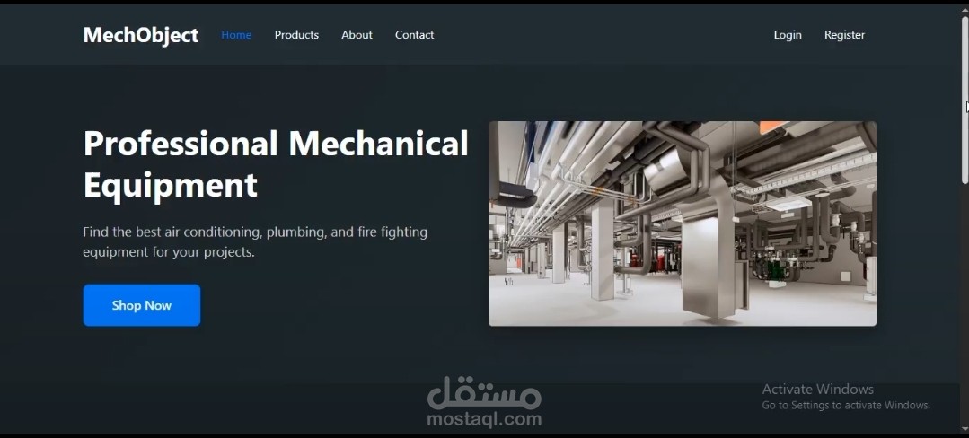 mechobject e-commerce React Frame work For FE