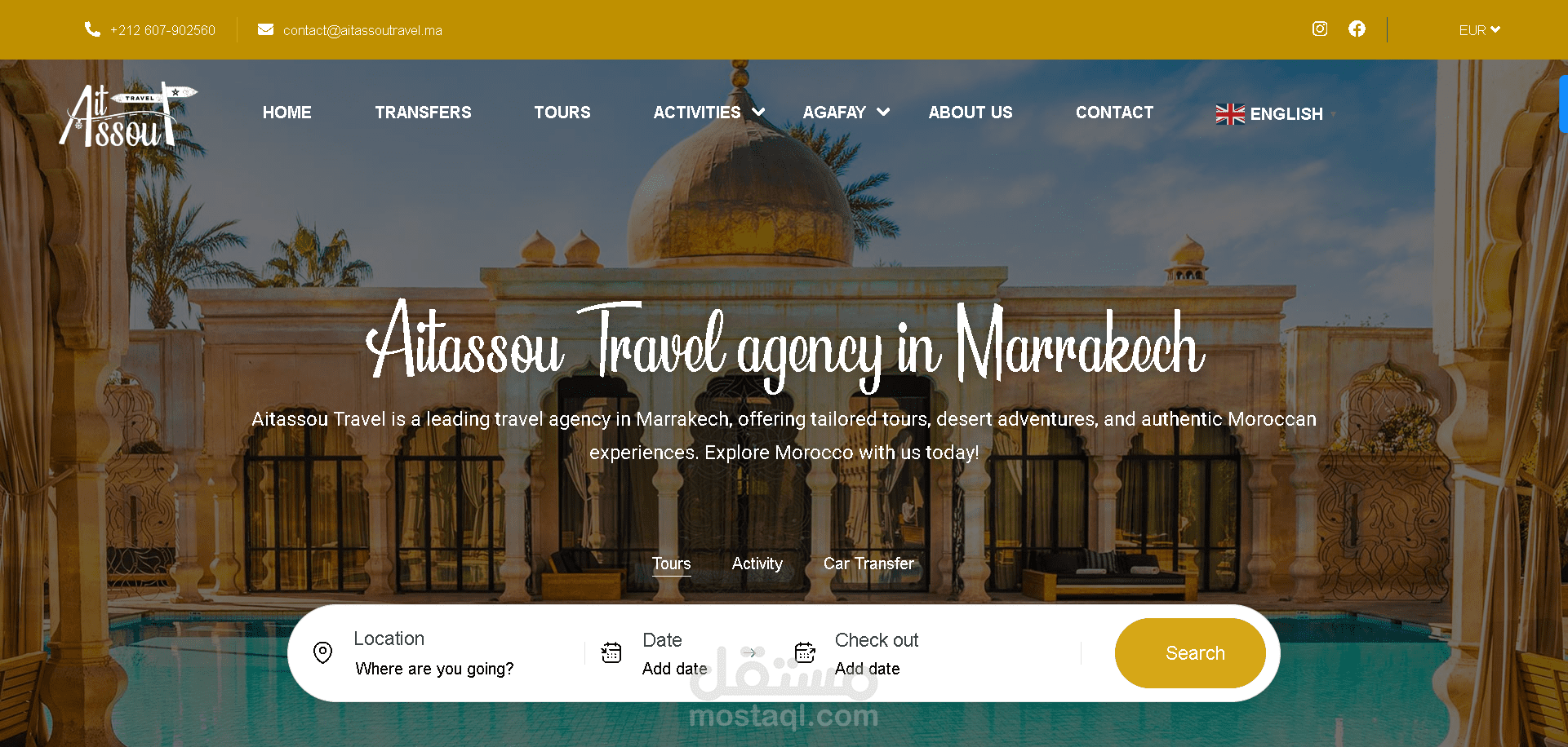 تطوير وتصميم موقع وكالة سفر وسياحة متكامل باستخدام WordPress