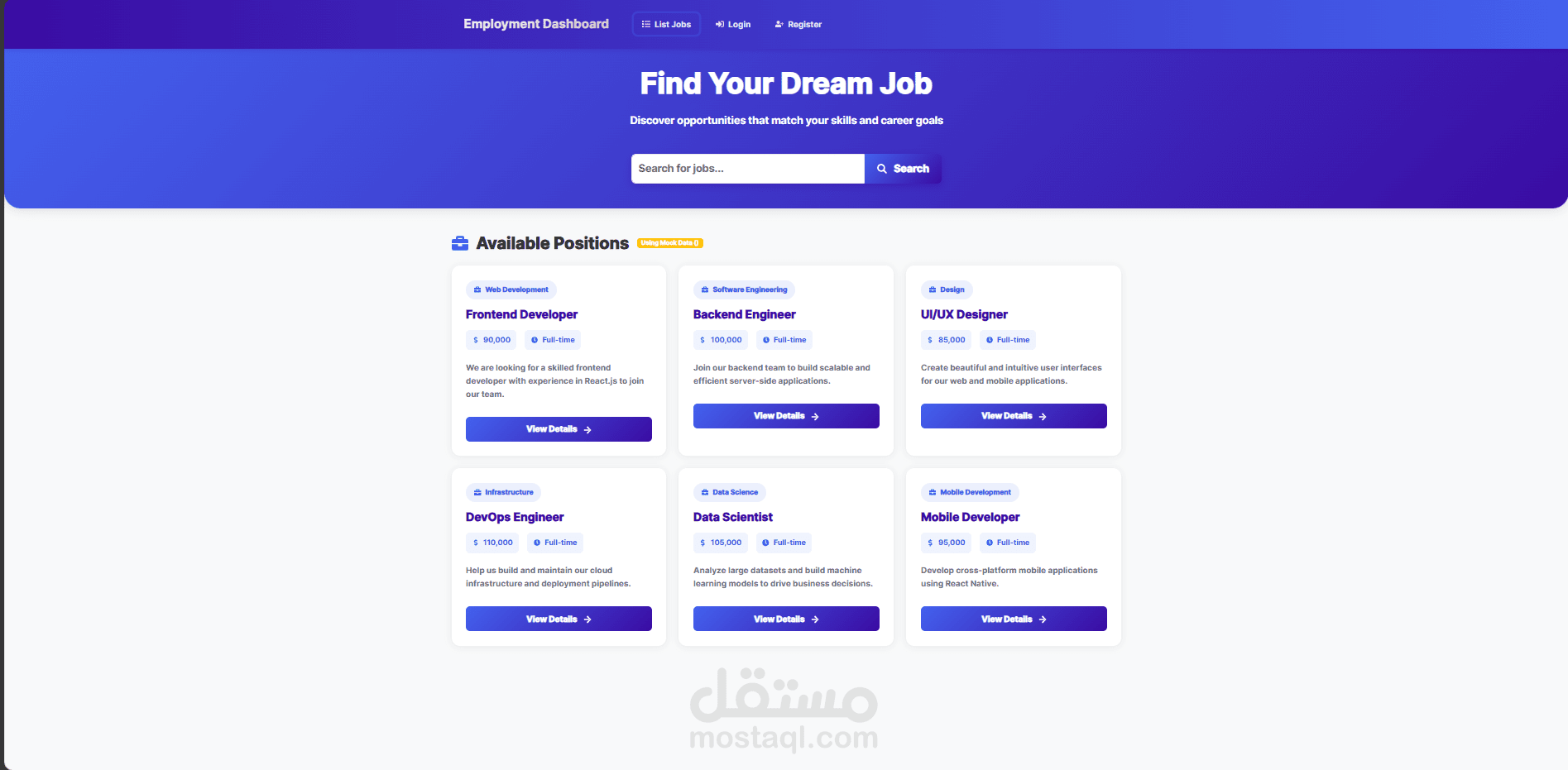 Company Employment Website