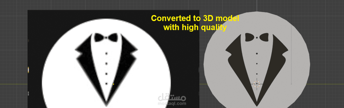 Convert logo to 3D model wtih high quality