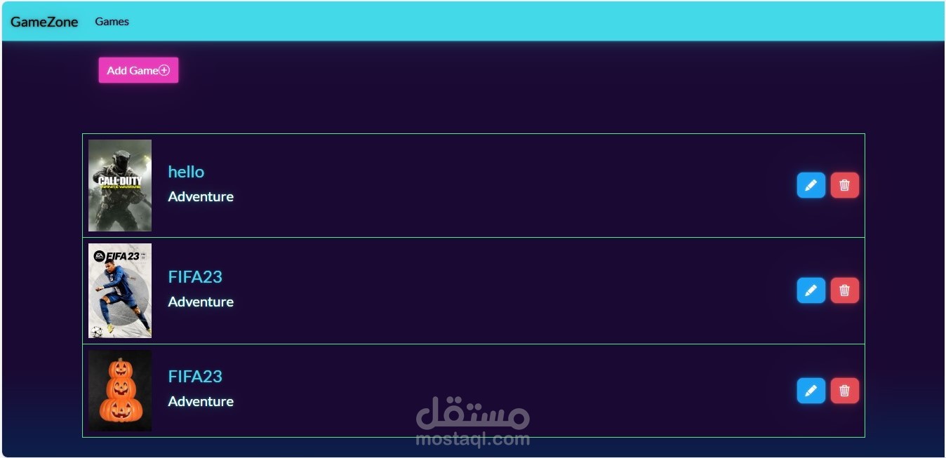GameZone – ASP.NET MVC Web App
