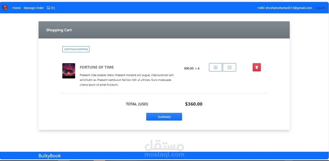 Bulky Book – E-Commerce MVC Web App