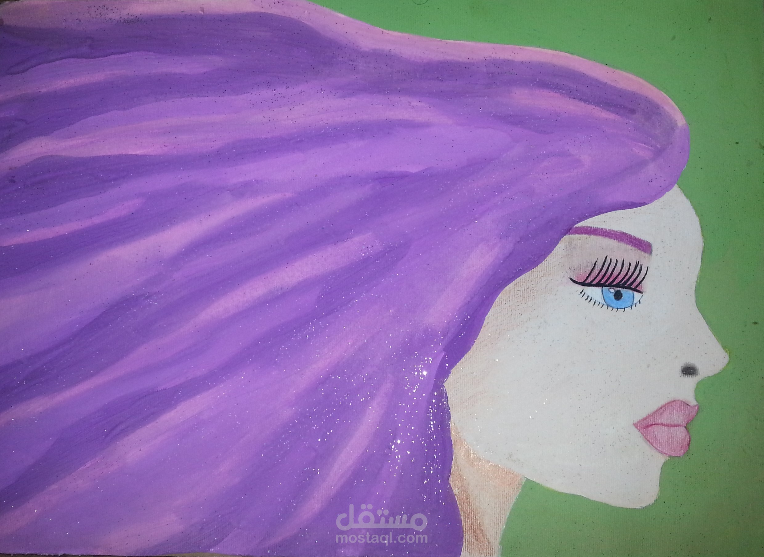 رسم بألوان الجواش و الخشب