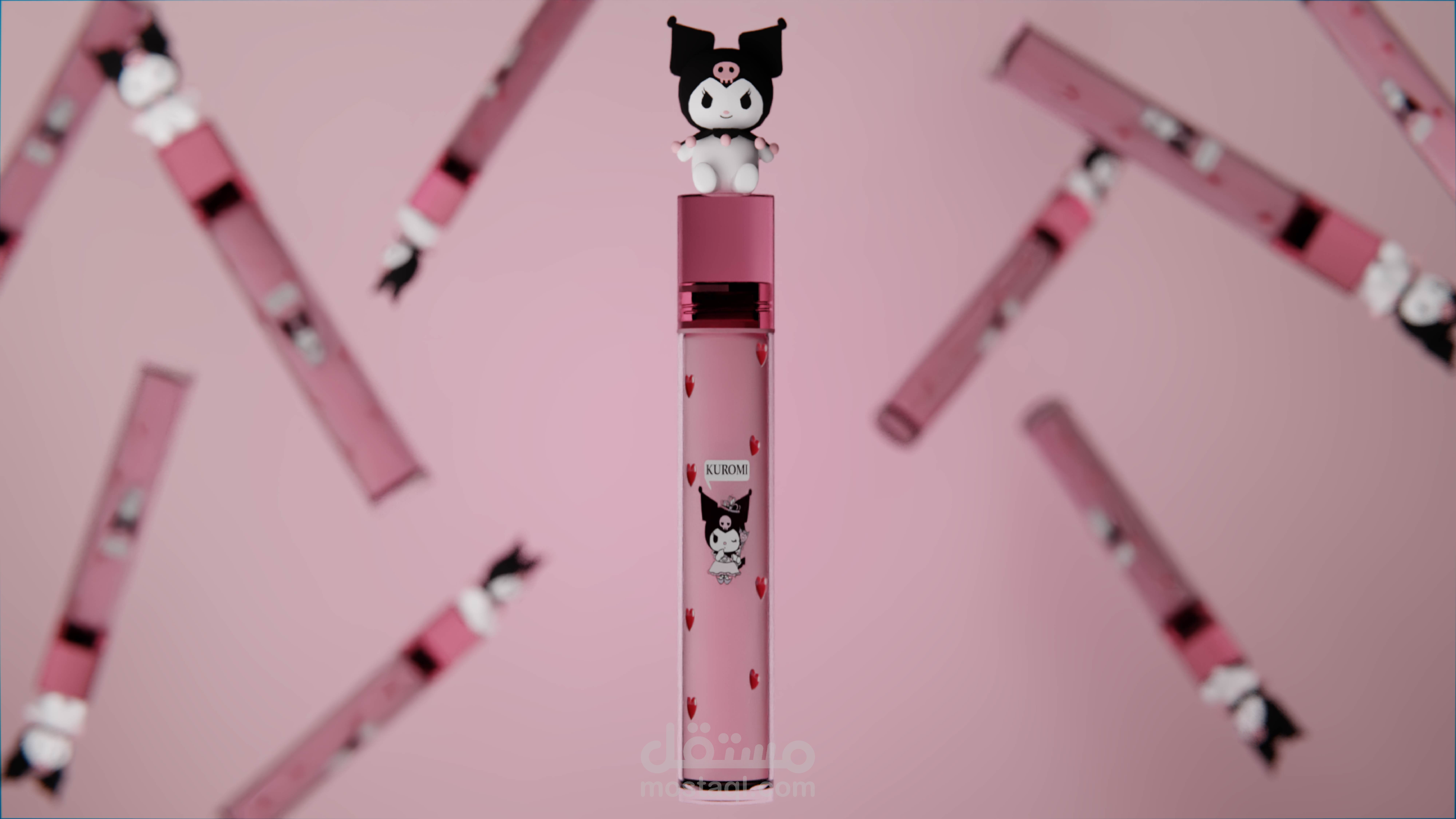 تصميم فيديو ثلاثي الابعاد ل Lipgloss