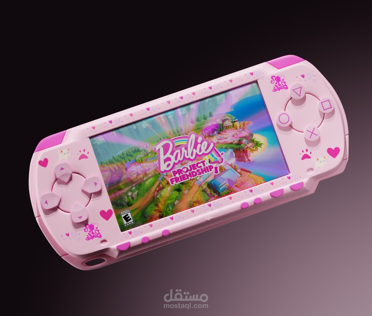 تصميم PSP Barbie Edition 3D Animation