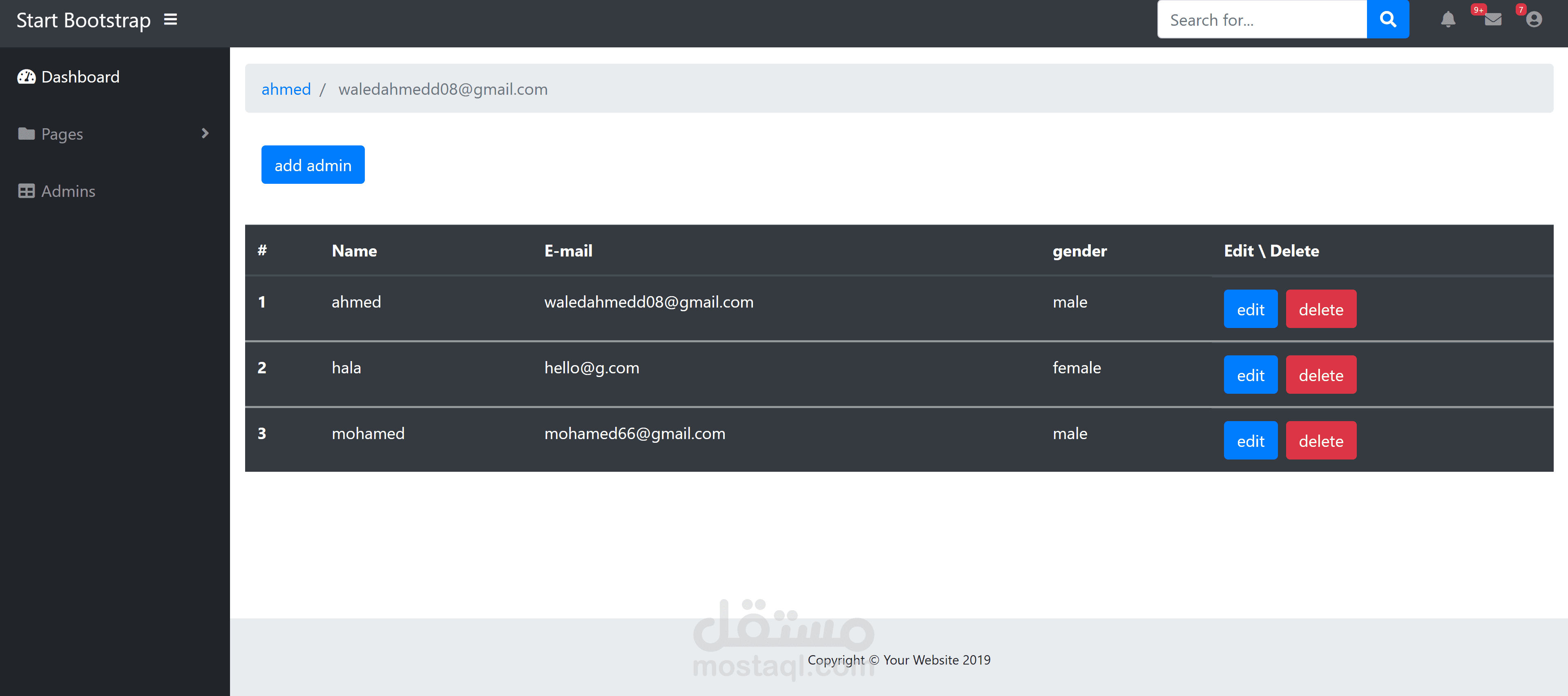 • Admin Dashboard & E-commerce System (Laravel& MySQL)