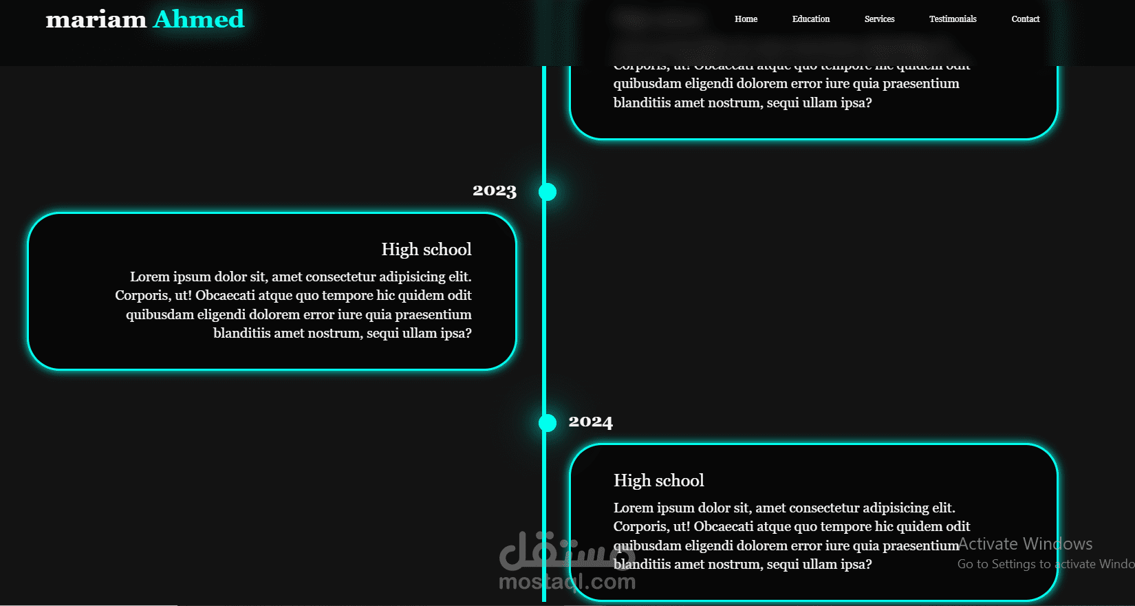 مبرمج موقع الكتروني بشكل واضح و يكون متجاوب