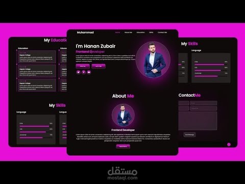 Simple Portfolio website using html css javascript