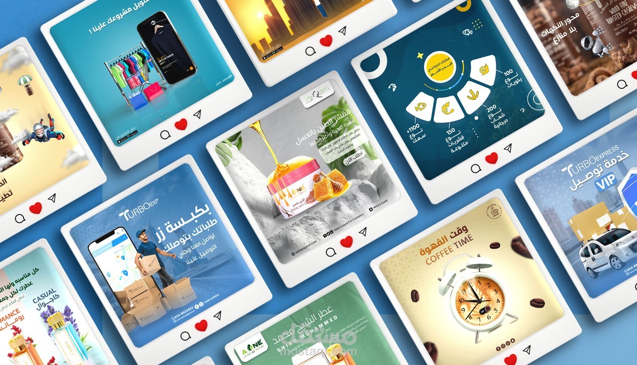 تصاميم سوشيل ميديا منوعة لعديد من الشركات والمؤسسات