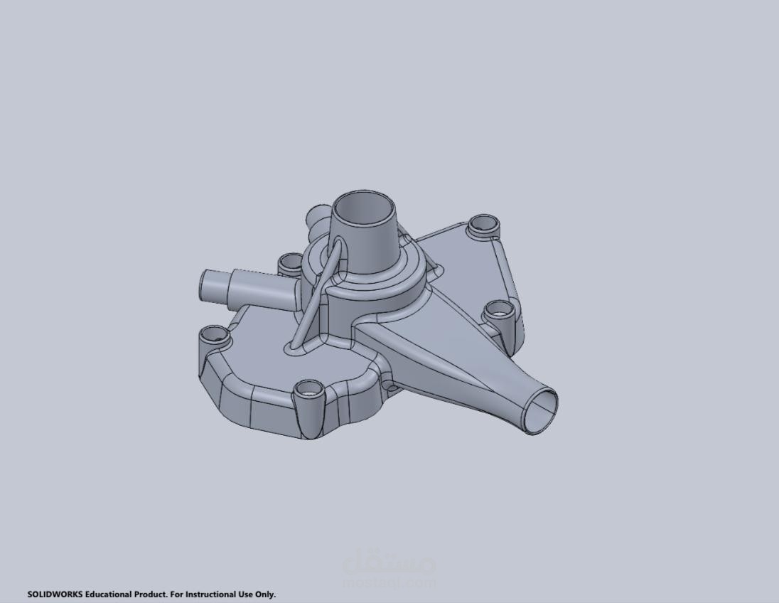 تصميم مضخة مياه ميكانيكية ثلاثية الأبعاد باستخدام SOLIDWORKS