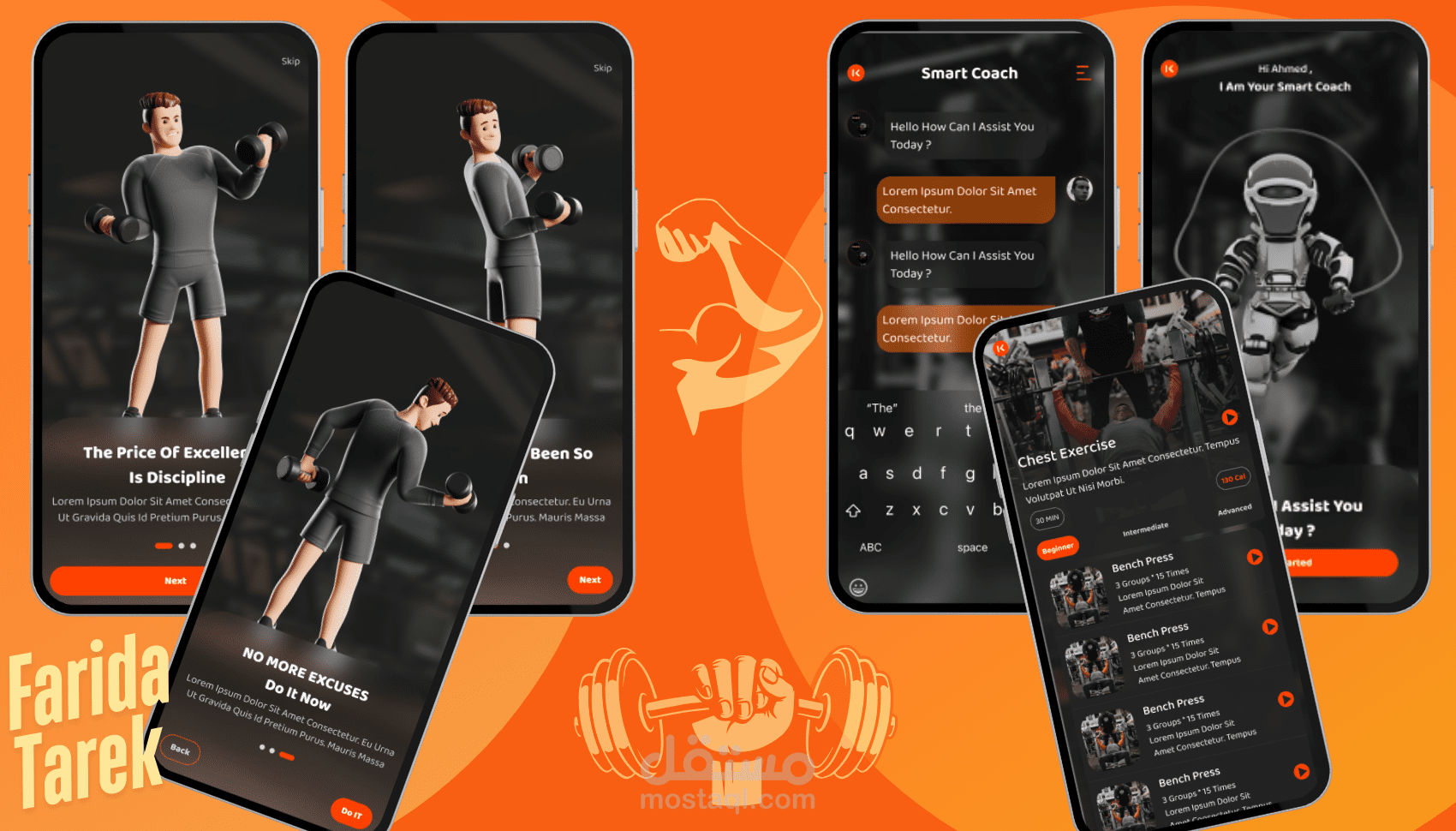تطبيق رياضي مع شات بوت مدعوم بالذكاء الاصطناعي (Super Fitness)