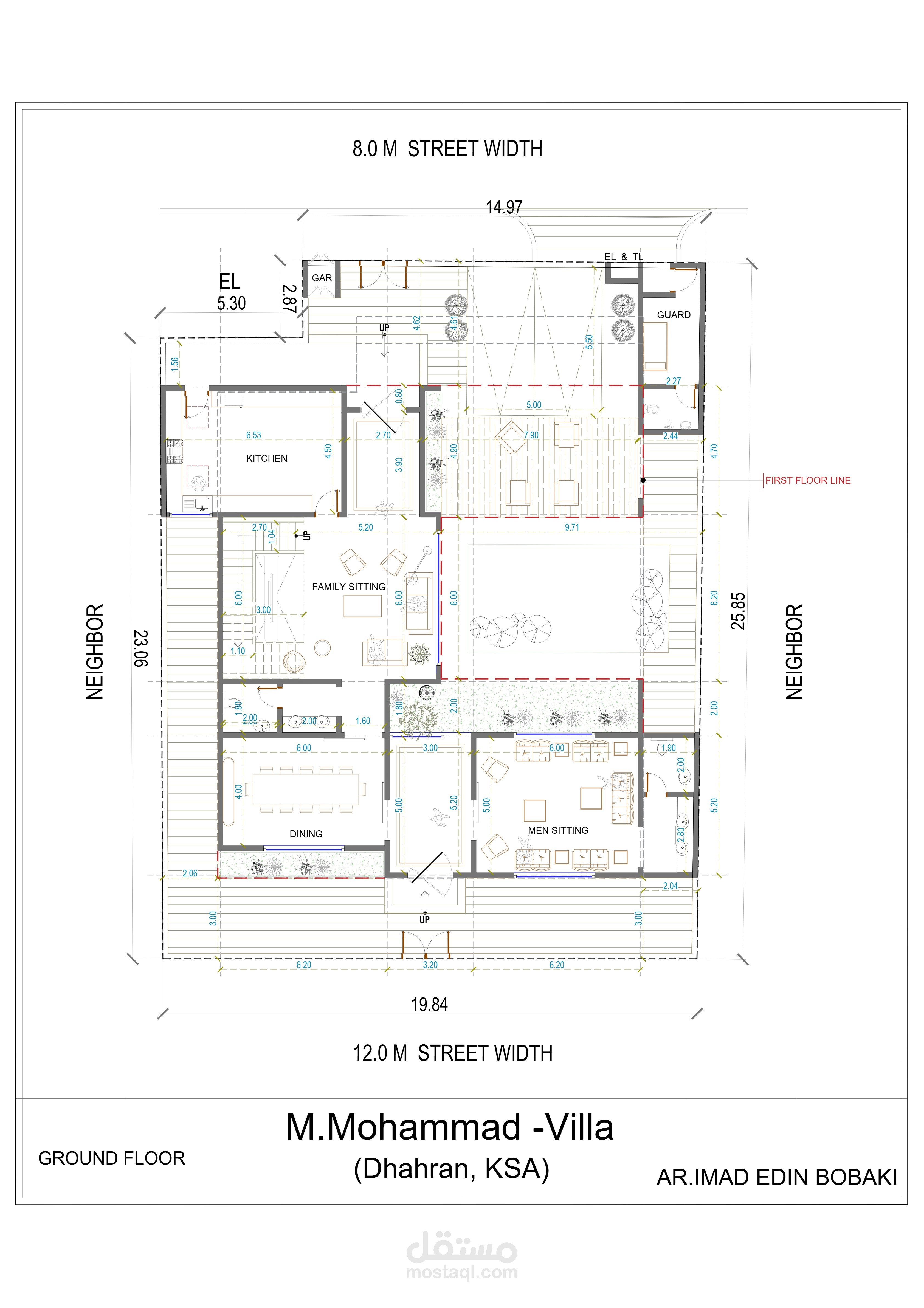 استشارة لفيلا سكنية - مخطط أجيال المرحلة الثانية - أرامكو السعودية - (الظهران، المملكة العربية السعودية)