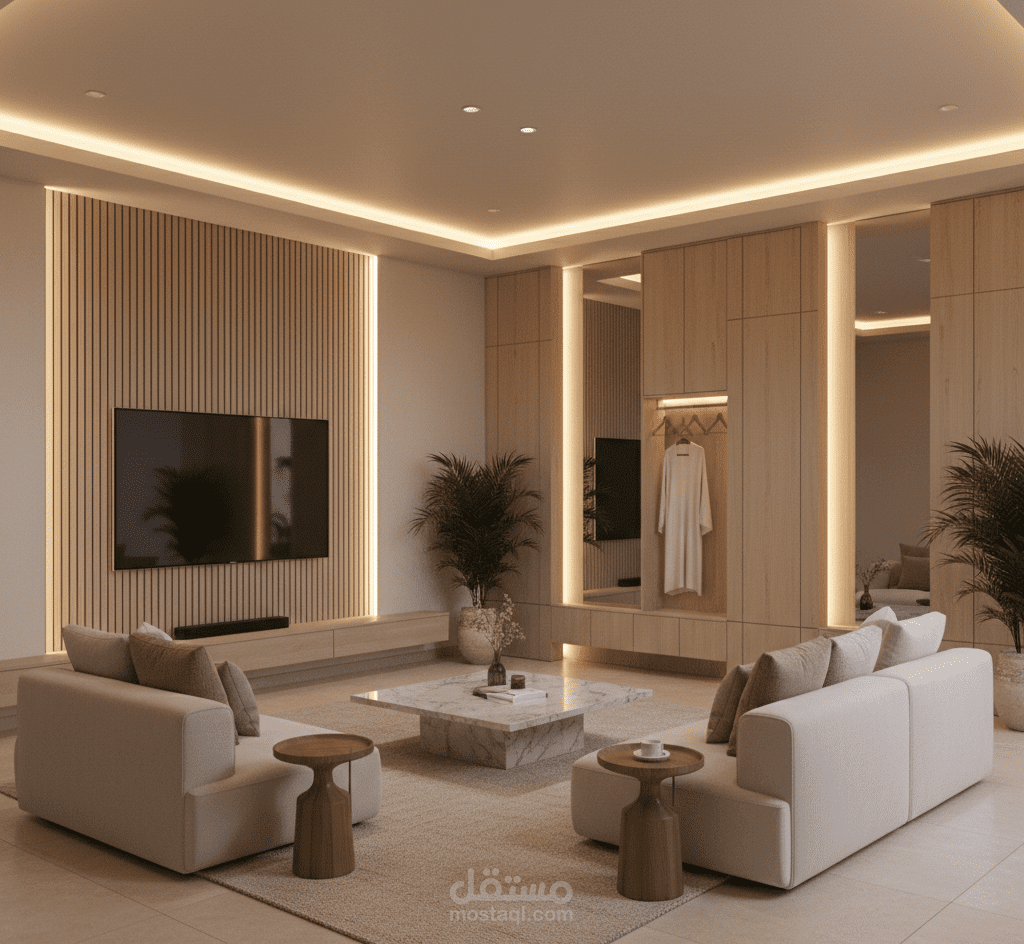 تصميم منزل مودرن دافئ