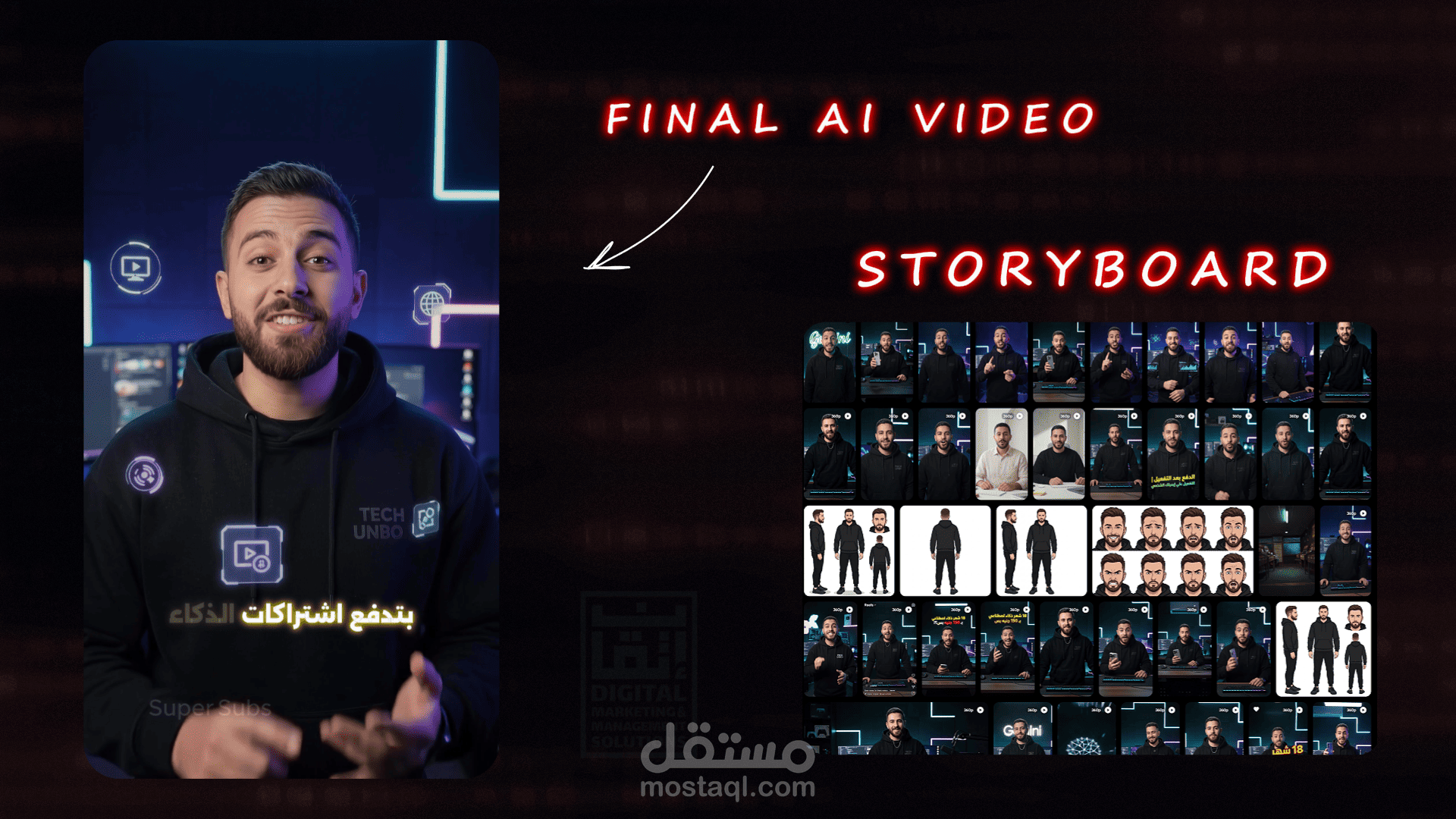 فيديو ترويجي بالذكاء الاصطناعي لخدمة بيع منتجات اونلاين مصري 2026