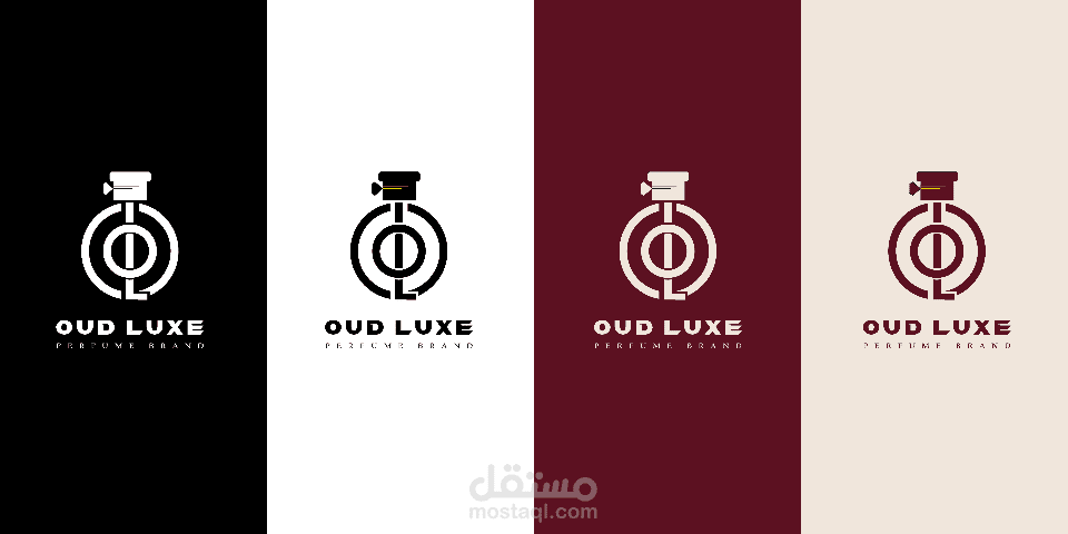 تصميم لوجو & هوية بصرية لبراند عطور |  oud luxe