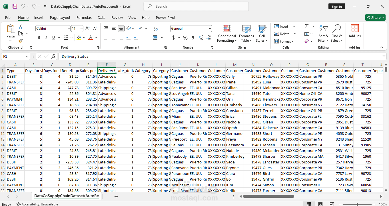 Excel project
