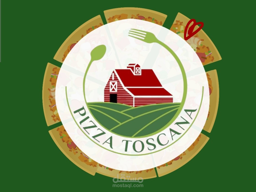 تصميم صفحة هبوط (Landing Page) لمطعم Pizza Toscana لعرض المنيو والعروض ووسائل التواصل