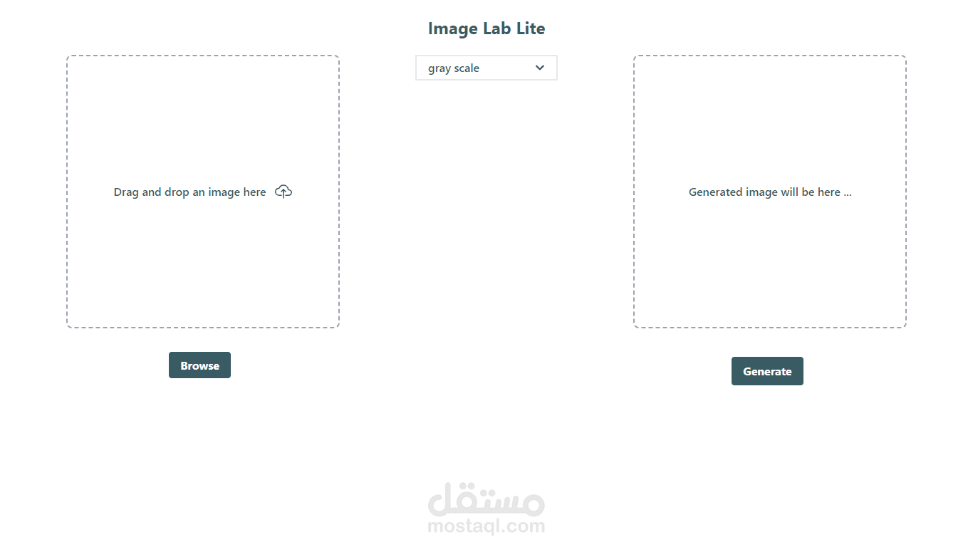 تطبيق ويب لمعالجة الصور