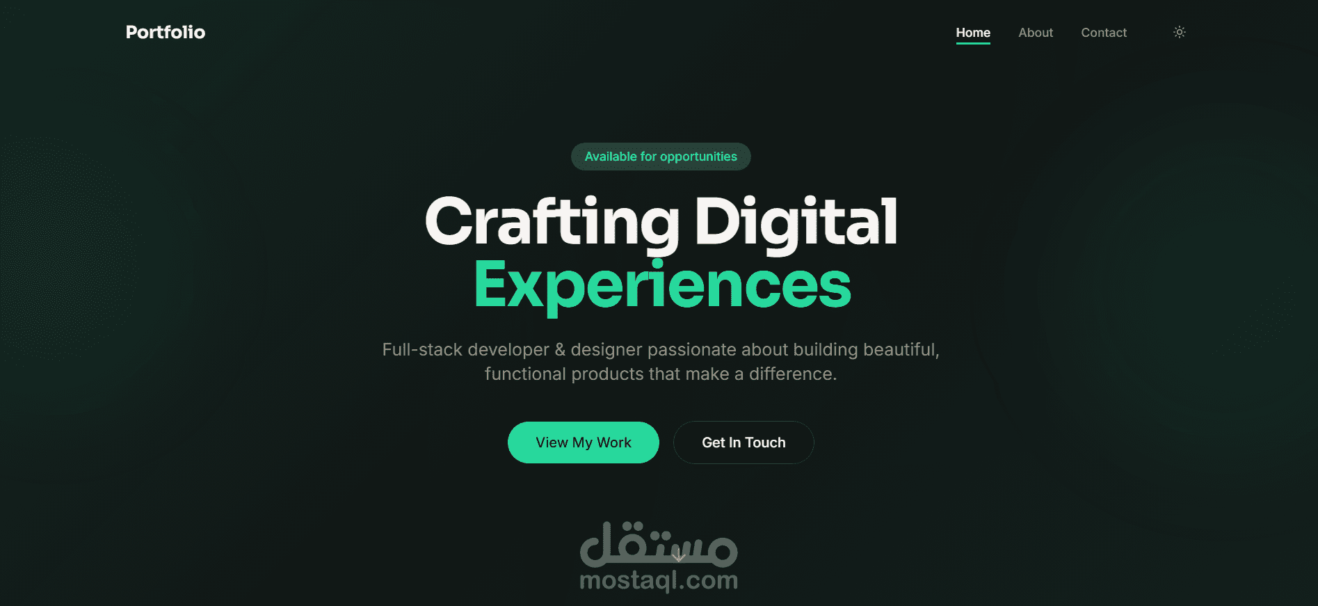 موقع بورتفوليو شخصي احترافي