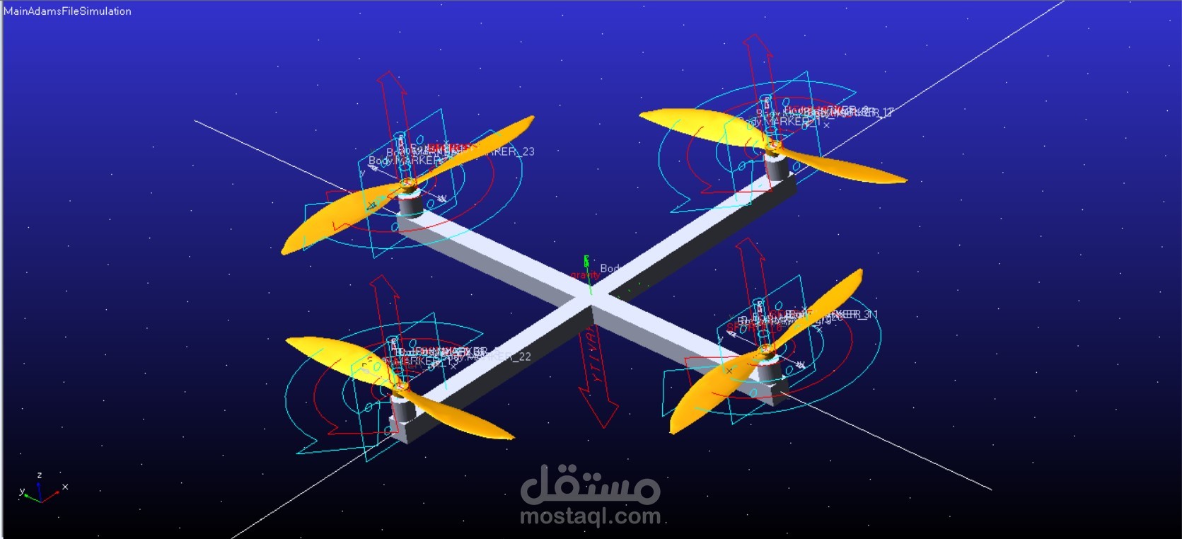 3D Modelling and Trajectory Tracking Simulations of a Quadrotor with Sliding Mode Control Using MSC Adams and Simulink