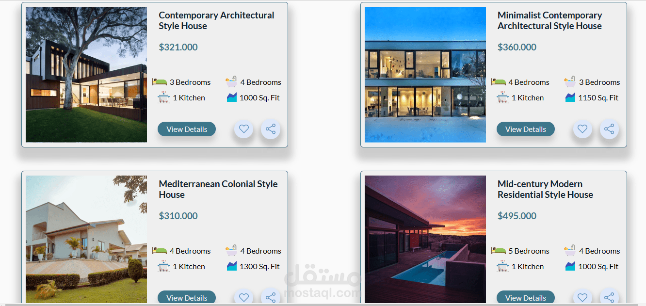 تصميم صفحة هبوط لشركة عقارات باستخدام HTML وCSS