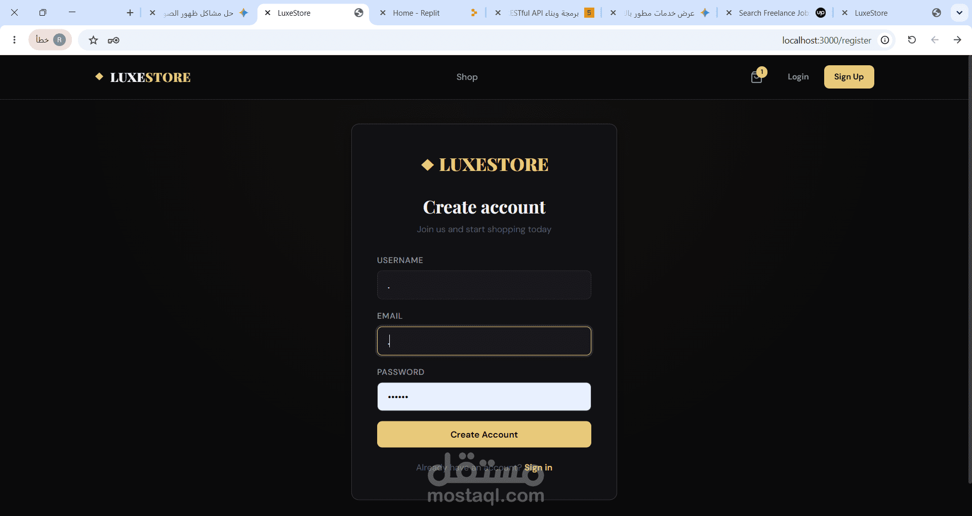 نظام خلفي متقدم لمتجر براند فاخر | Luxe Store RESTful APIs