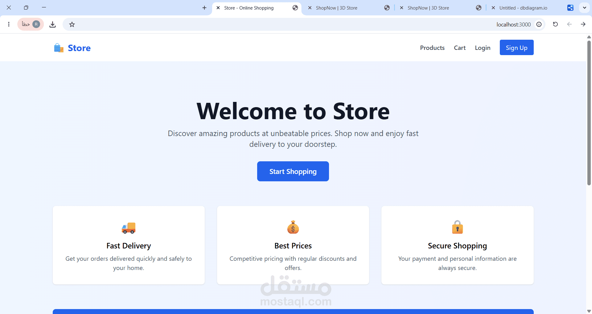 الخلفية البرمجية لمتجر إلكترونيات رقمي متكامل | E-commerce Backend