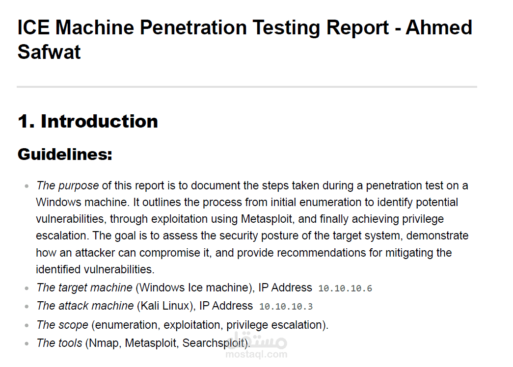 Ice Machine Penetration test