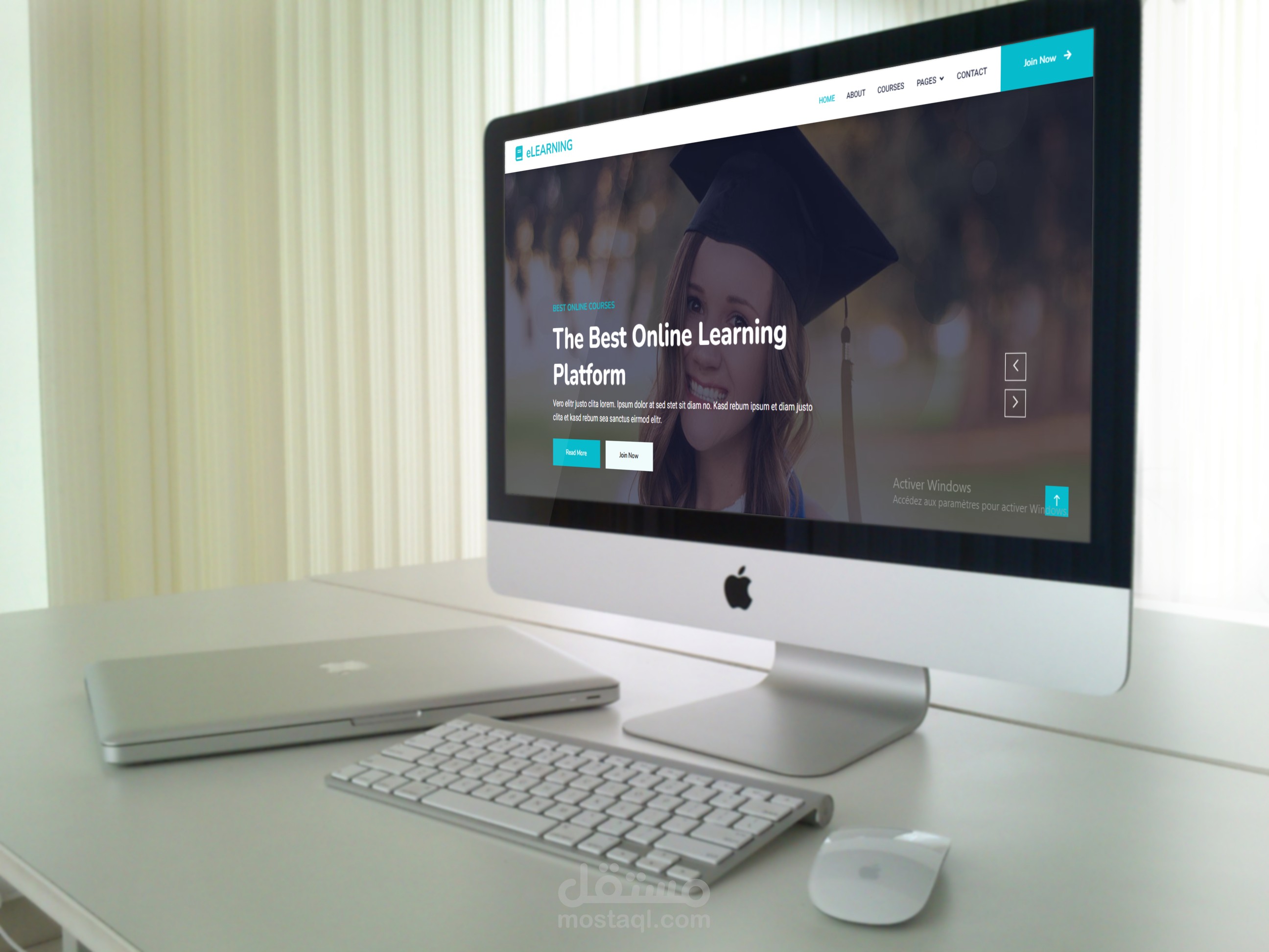 تصميم وتطوير موقع لبيع الكورسات اون لاين (موقع تعليمي)