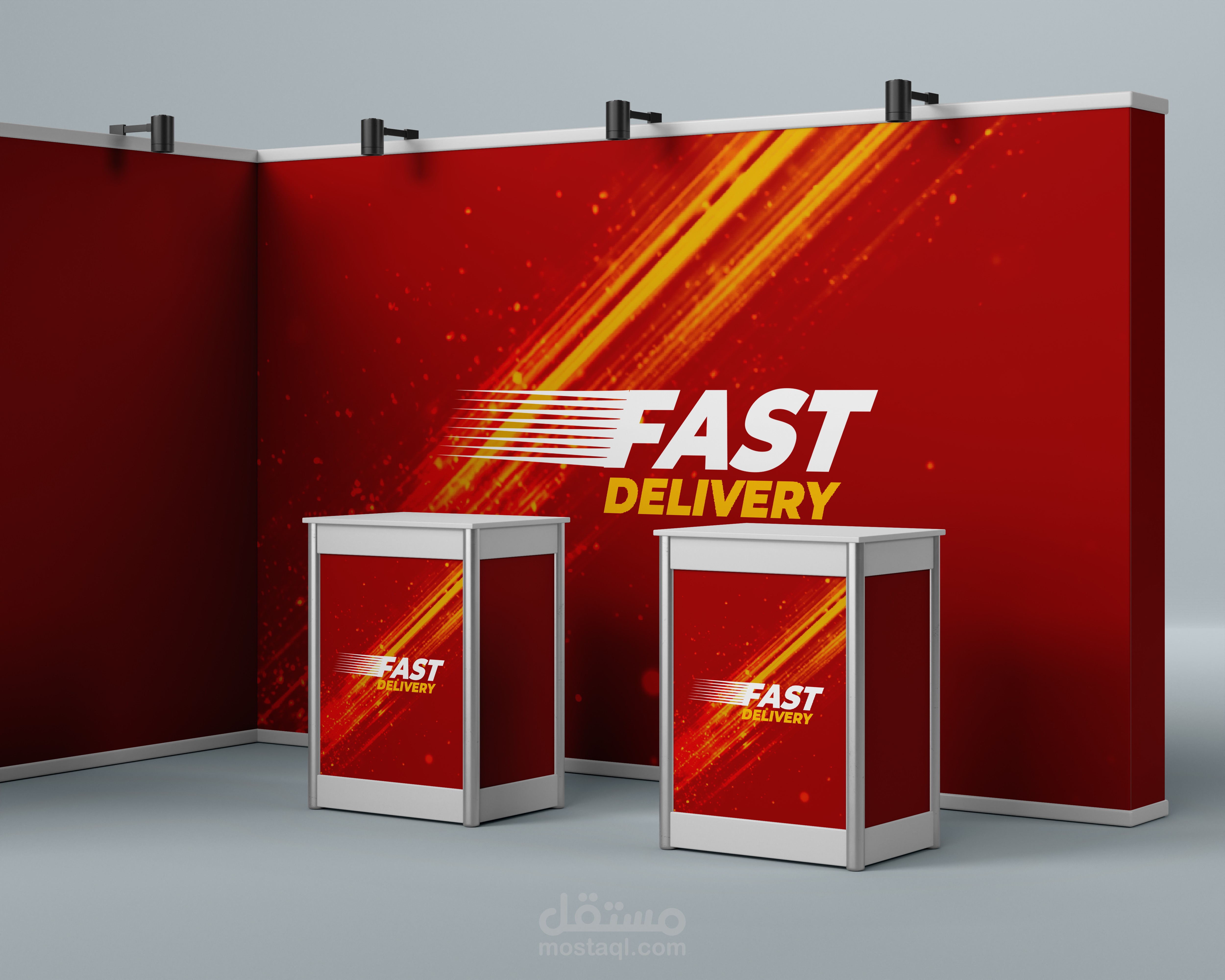 تصميم لوجو وهوية بصرية كاملة لشركة شحن FAST