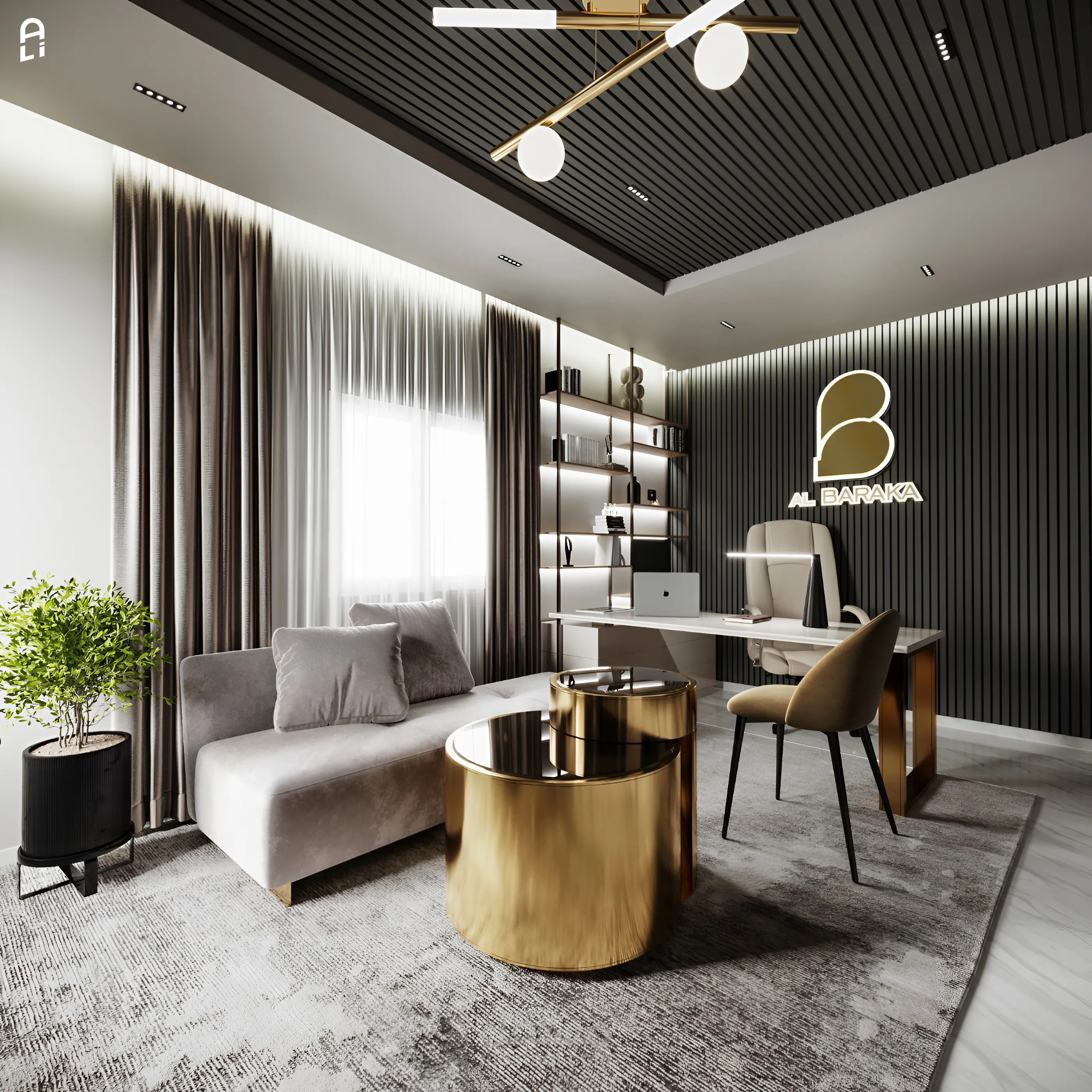 Luxury Executive Office Interior Design — Al Baraka Real Estate