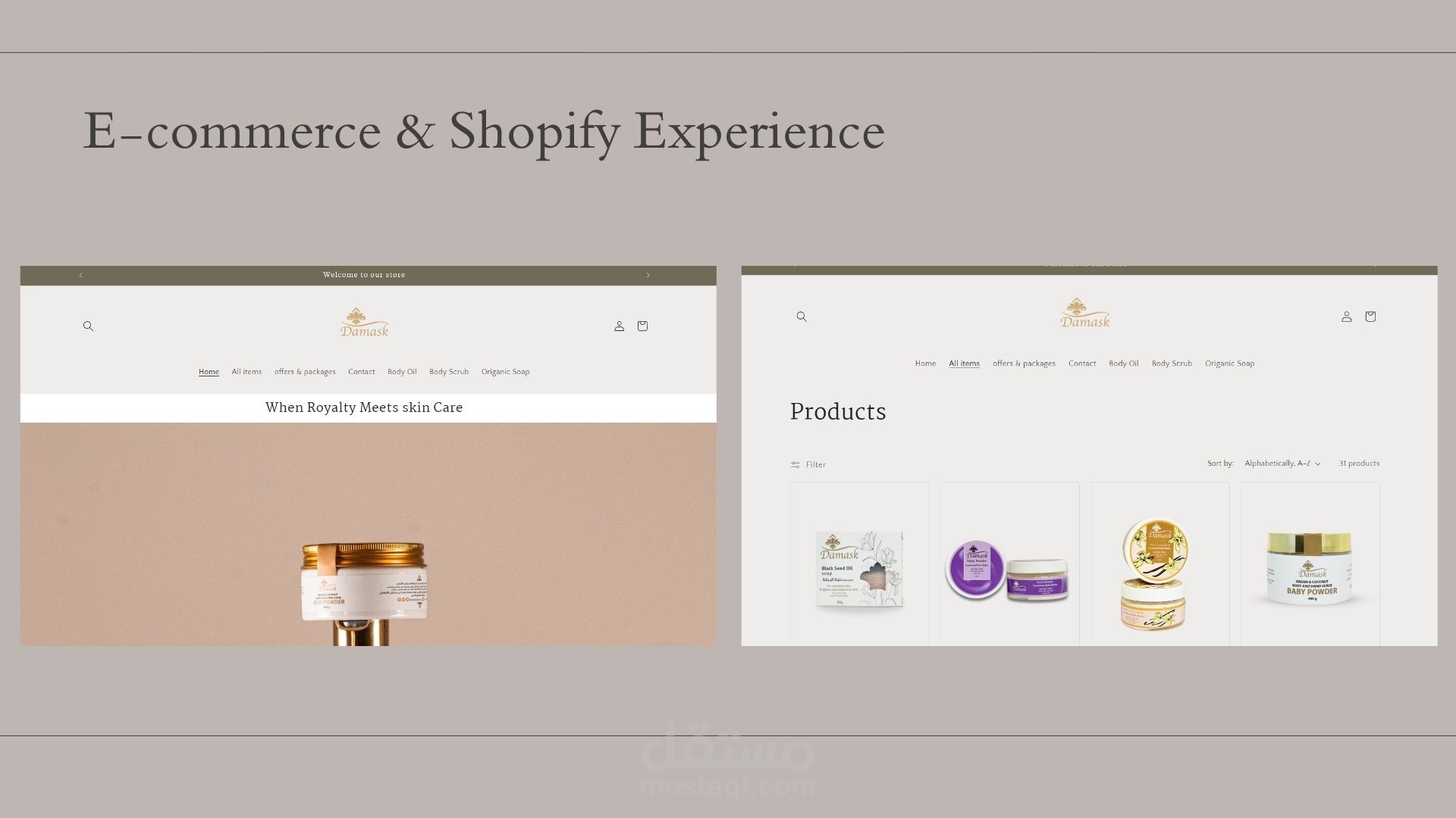ادارة المتاجر الالكترونية Shopify