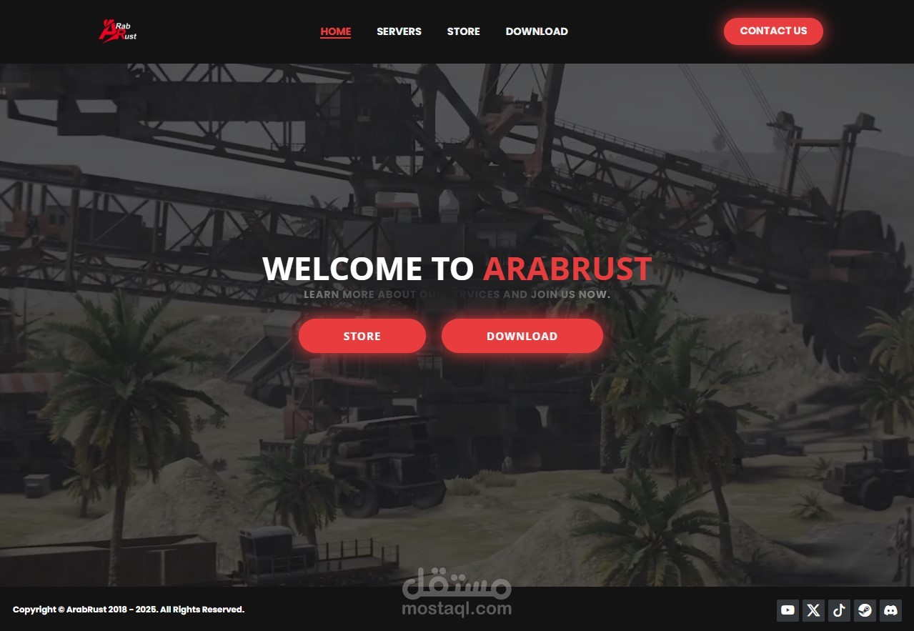 موقع ArabRust – مجتمع اللاعبين ومحبي Rust