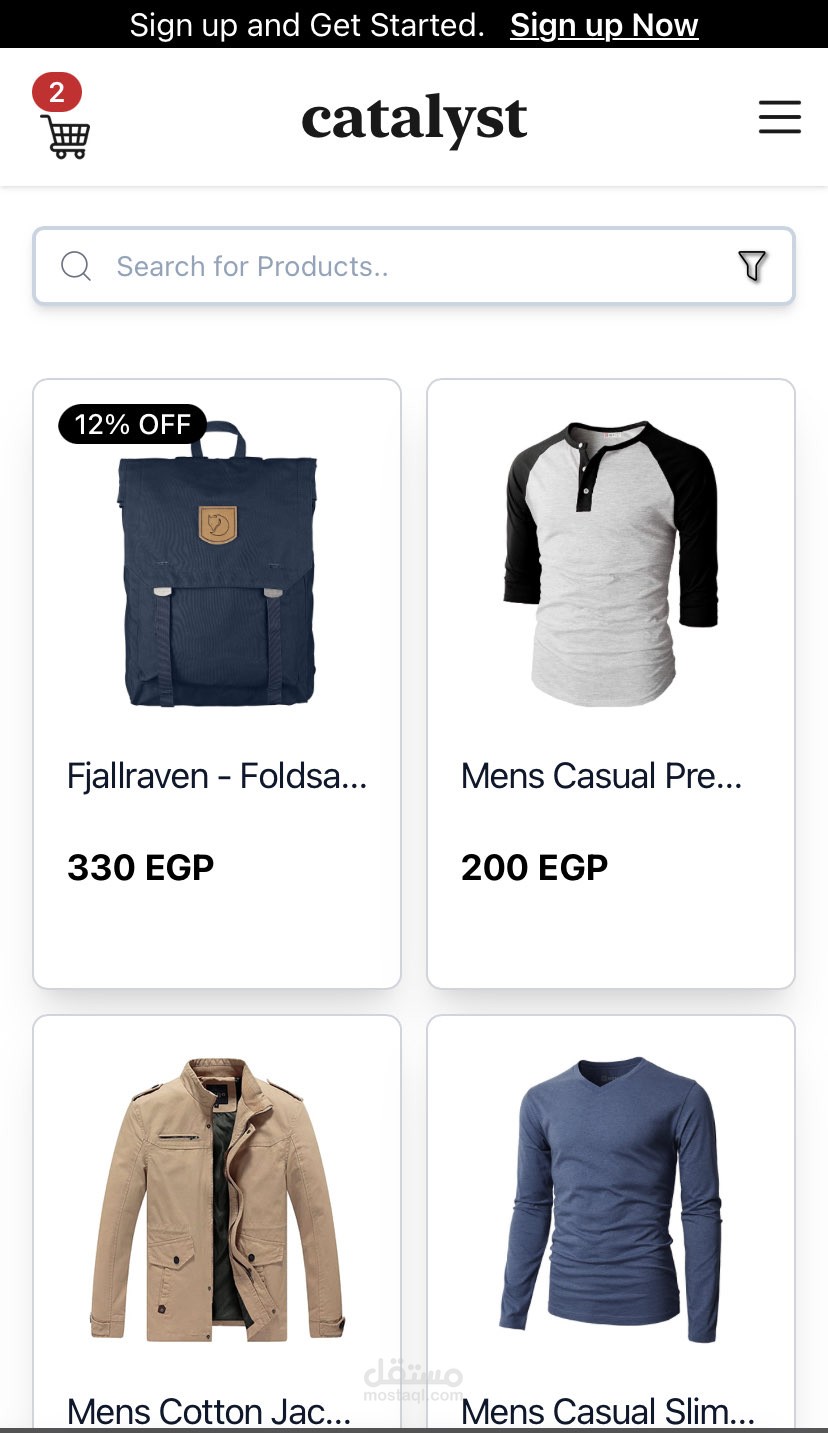 Catalyst E-Commerce App | متجر إلكتروني متكامل بتصميم عصري وسرعة عالية