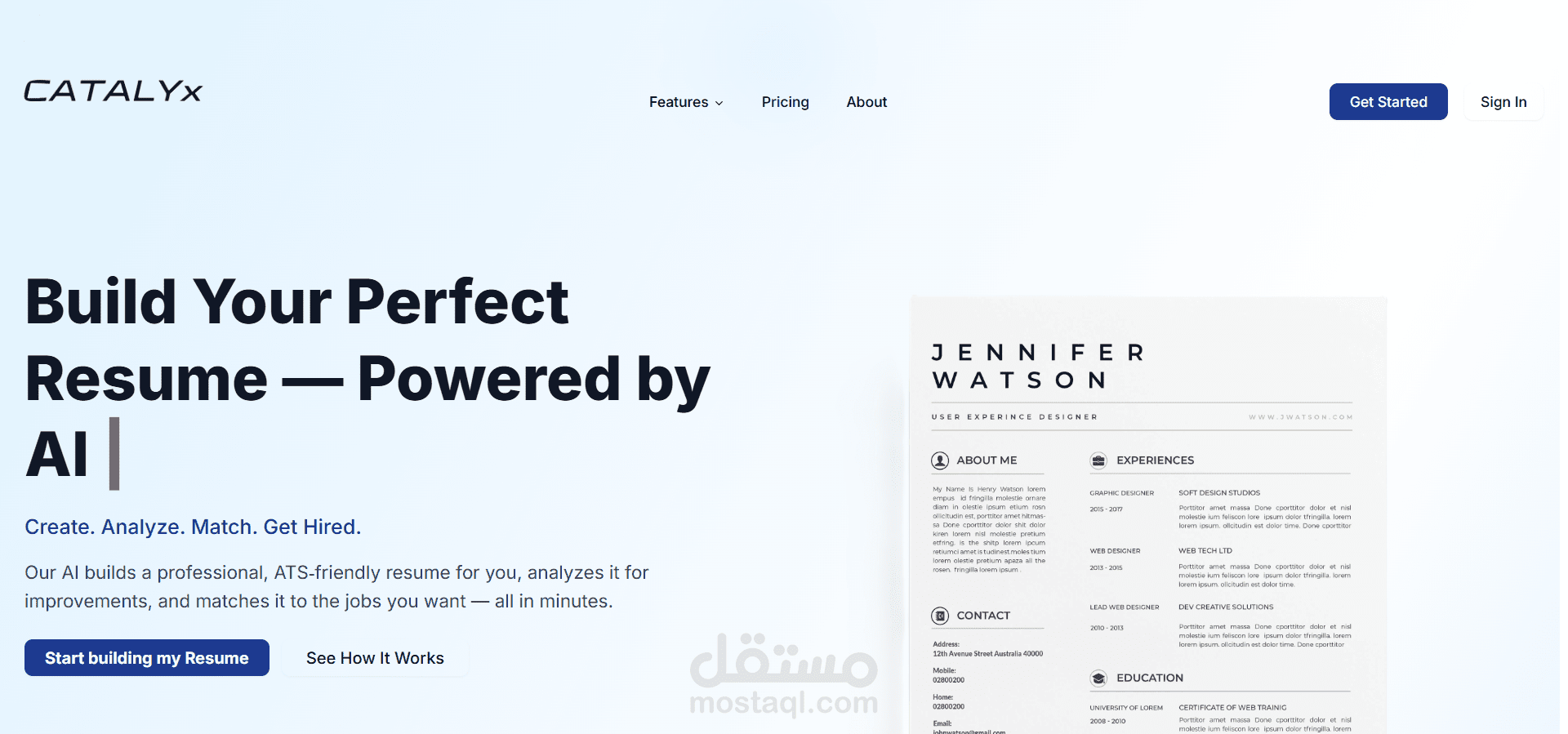 AI SaaS Resume Builder