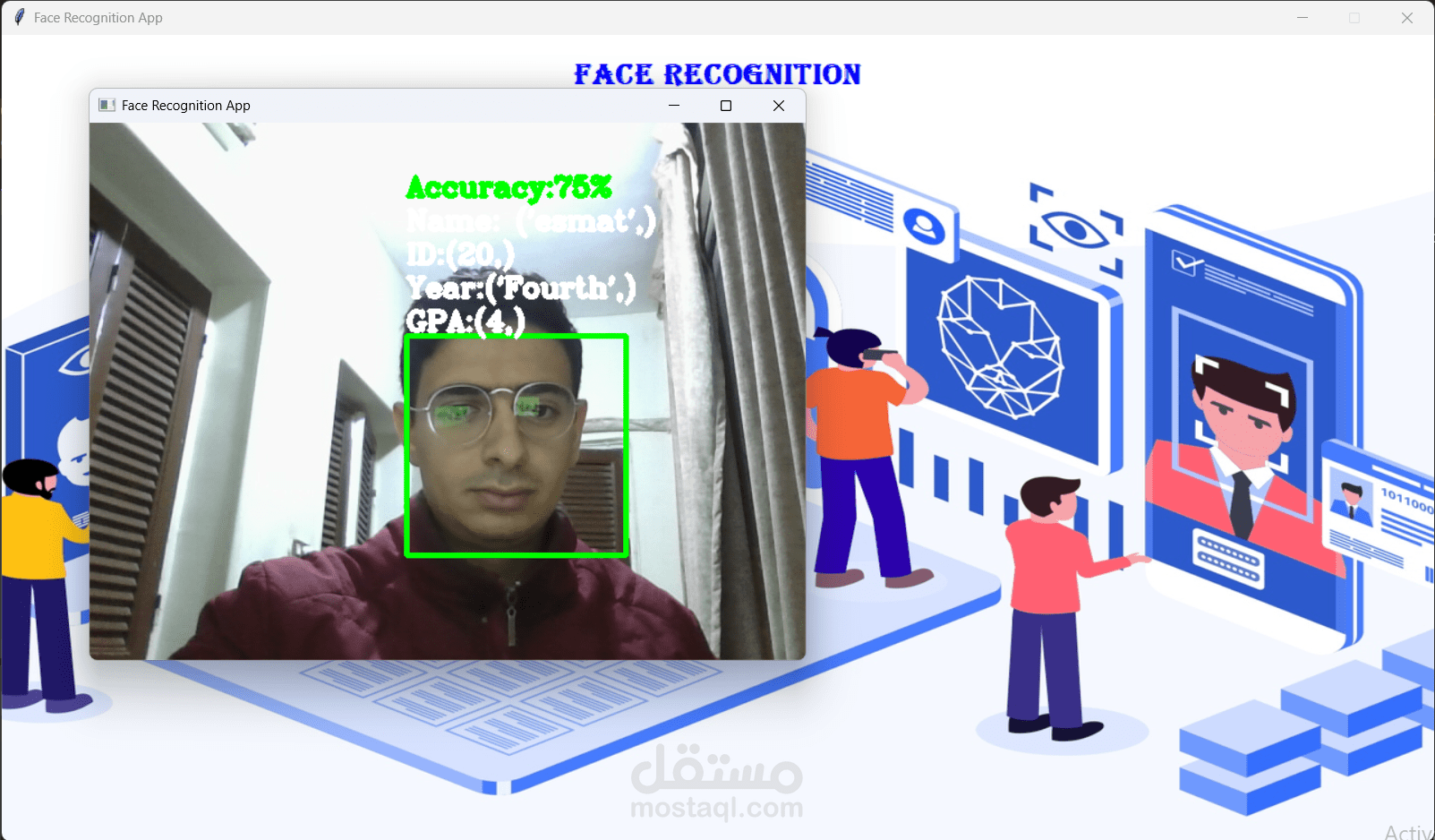 Smart Attendance by Facial Recognition Desktop Application (Python)