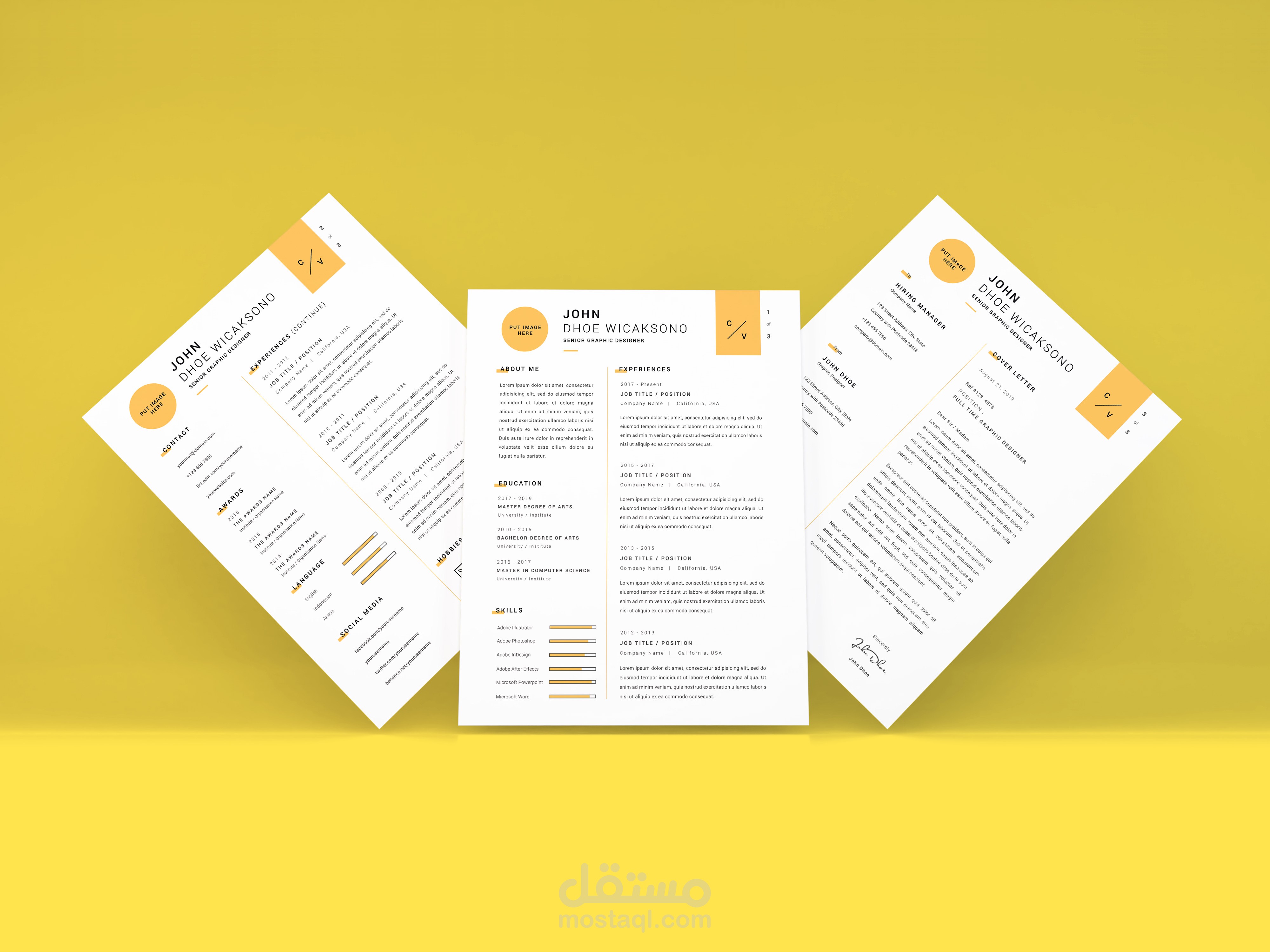 تصميم سيرة ذاتية CV بطريقة احترافية