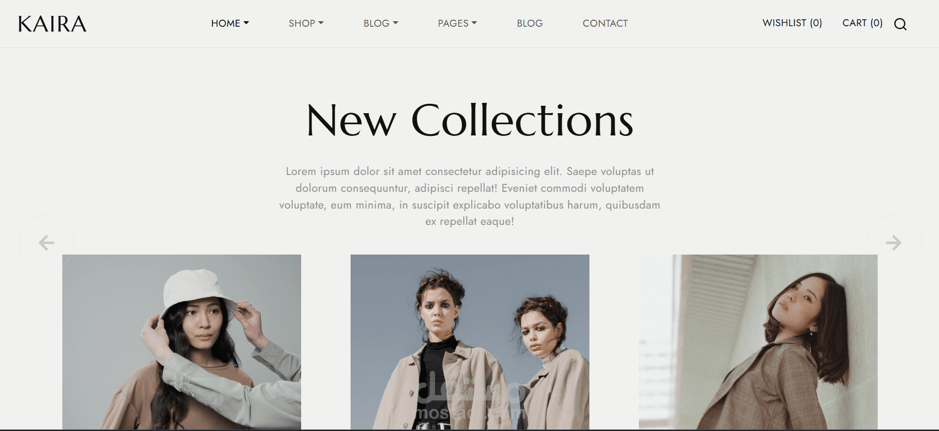 موقع لعرض الملابس