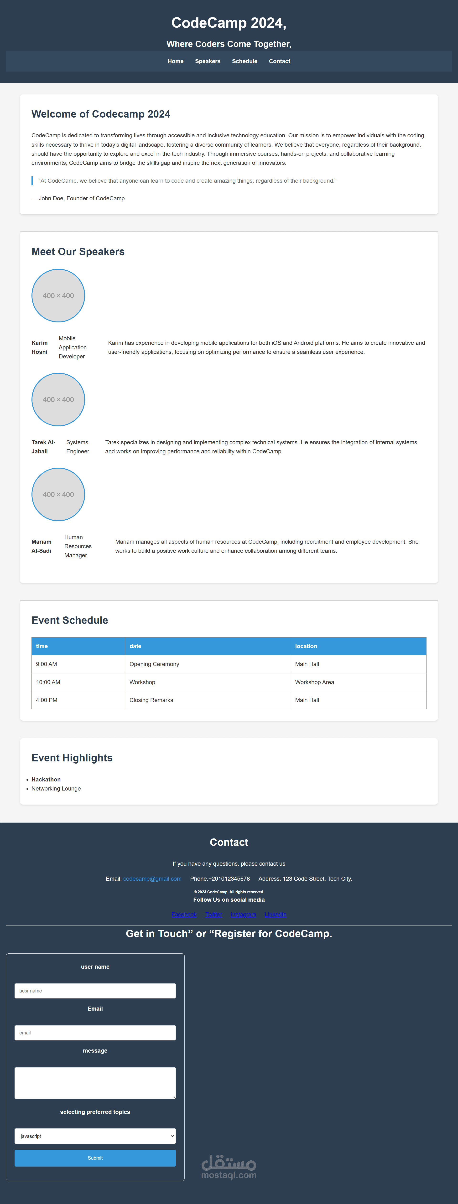 Static Homepage CodeCamp