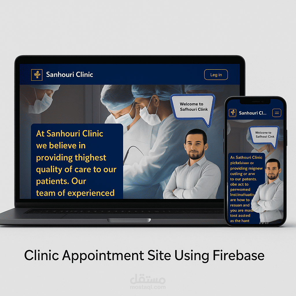 موقع لحجز مواعيد العيادات باستخدام React وFirebase