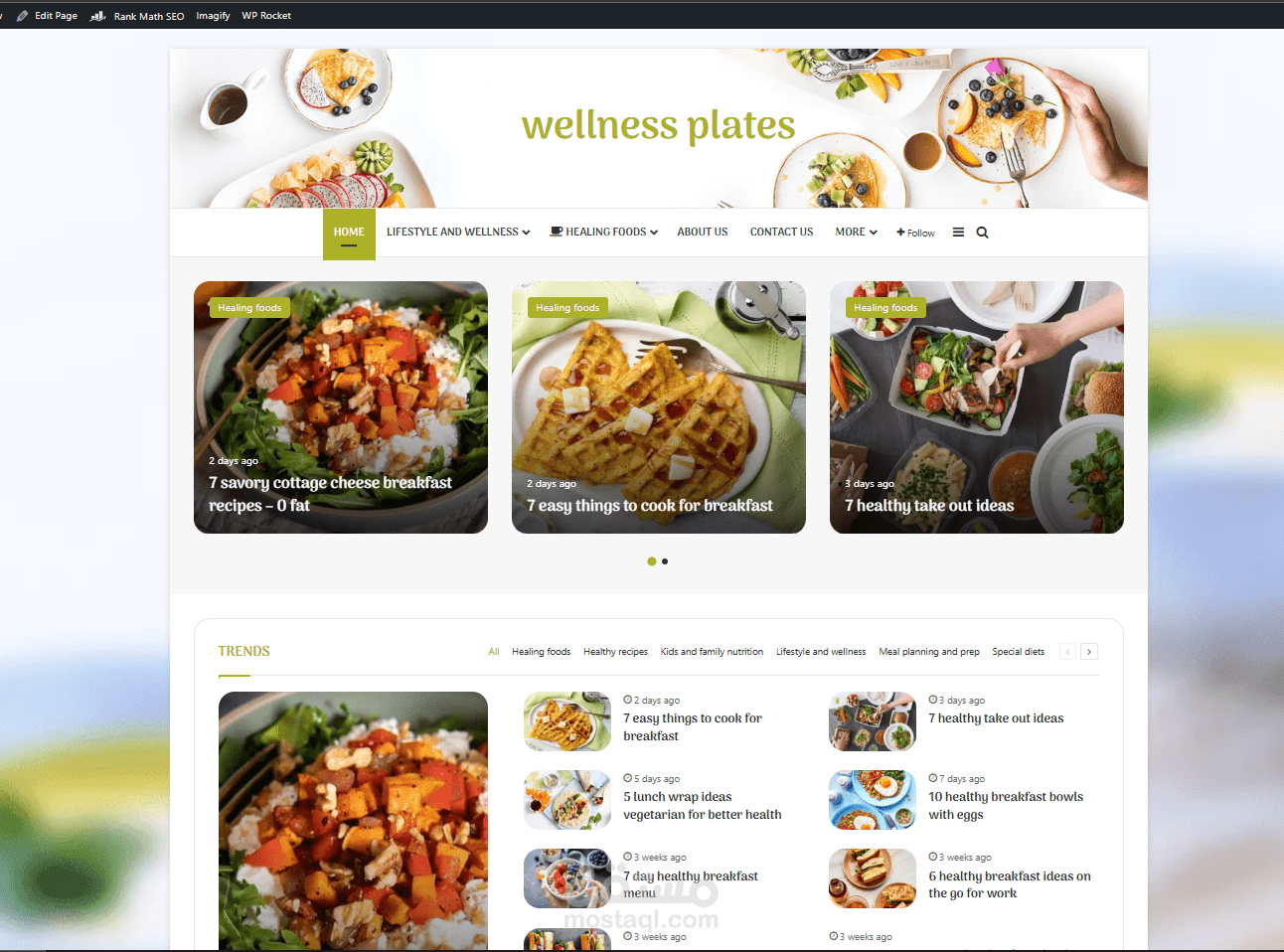 تحسين نتائج البحث لموقع wellnessplates (موقع وصفات صحية)