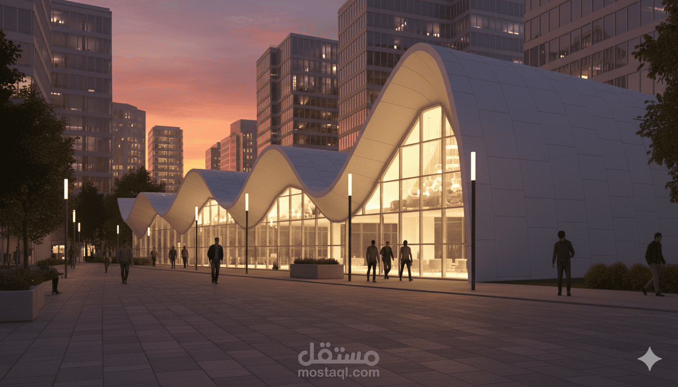 تصميم خارجي لمكتبة